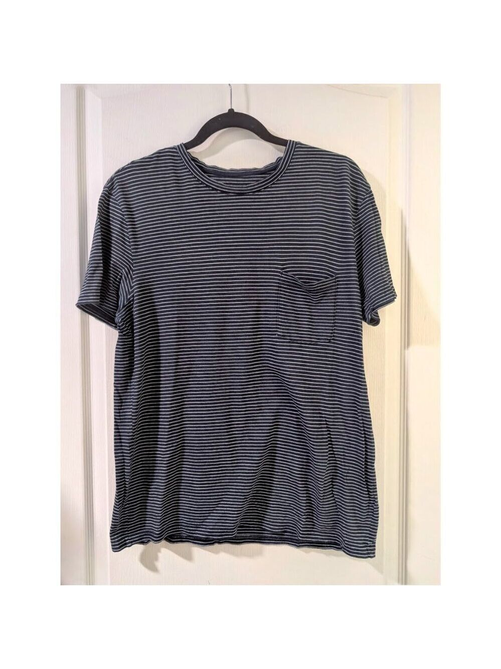 Everlane | Men's Striped Organic Cotton Pocket Tee - Navy/White